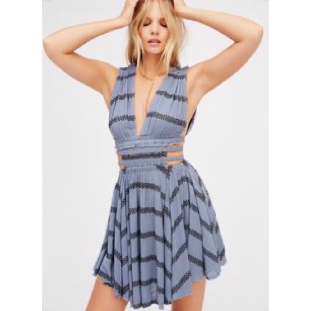 Free People Blue Mini Dress | Size S